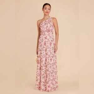 Birdy Grey Kira Wild Rose Garden Floral One-Shoulder Dress Petite Medium NWT